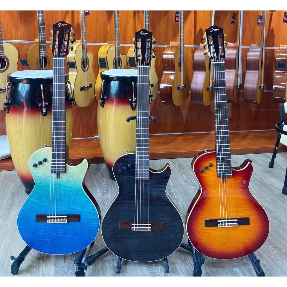 Đàn guitar silent nylon string Smiger LE-C2, ELECTRIC GUITAR
