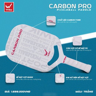 Vợt Pickleball Wika Carbon Pro Carbon T1000 dày 16mm mặt nhám cao cấp chính hãng nguyên hộp giá rẻ