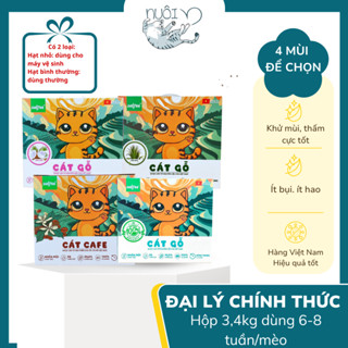 [Hỏa tốc] Cát gỗ vón cho Mèo CatFee-100% gỗ tự nhiên-Ít bụi, vón tốt, bảo vệ môi trường và sức khỏe