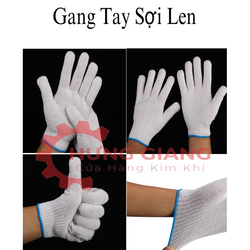 10 Đôi Găng Tay Sợi Trắng, Gang Tay Bảo Hộ Lao Động