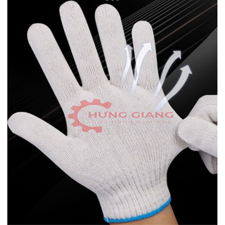 10 Đôi Găng Tay Sợi Trắng, Gang Tay Bảo Hộ Lao Động