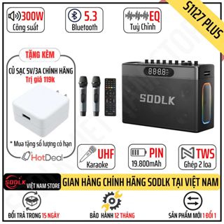 Loa Karaoke Di Động SODLK S1127 Plus Công Suất 300W DSP Siêu Trầm Led RGB Bản Cập Nhật Của SODLK S1314 S1116 S1115 S520