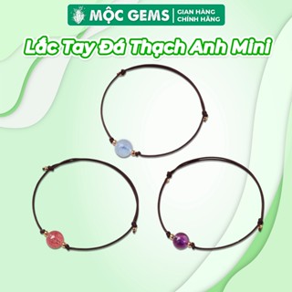 Lắc Tay Đá Thạch Anh Dây Rút Mini Mộc Gems Giúp Thu Hút May Mắn Và Năng Lượng Tích Cực