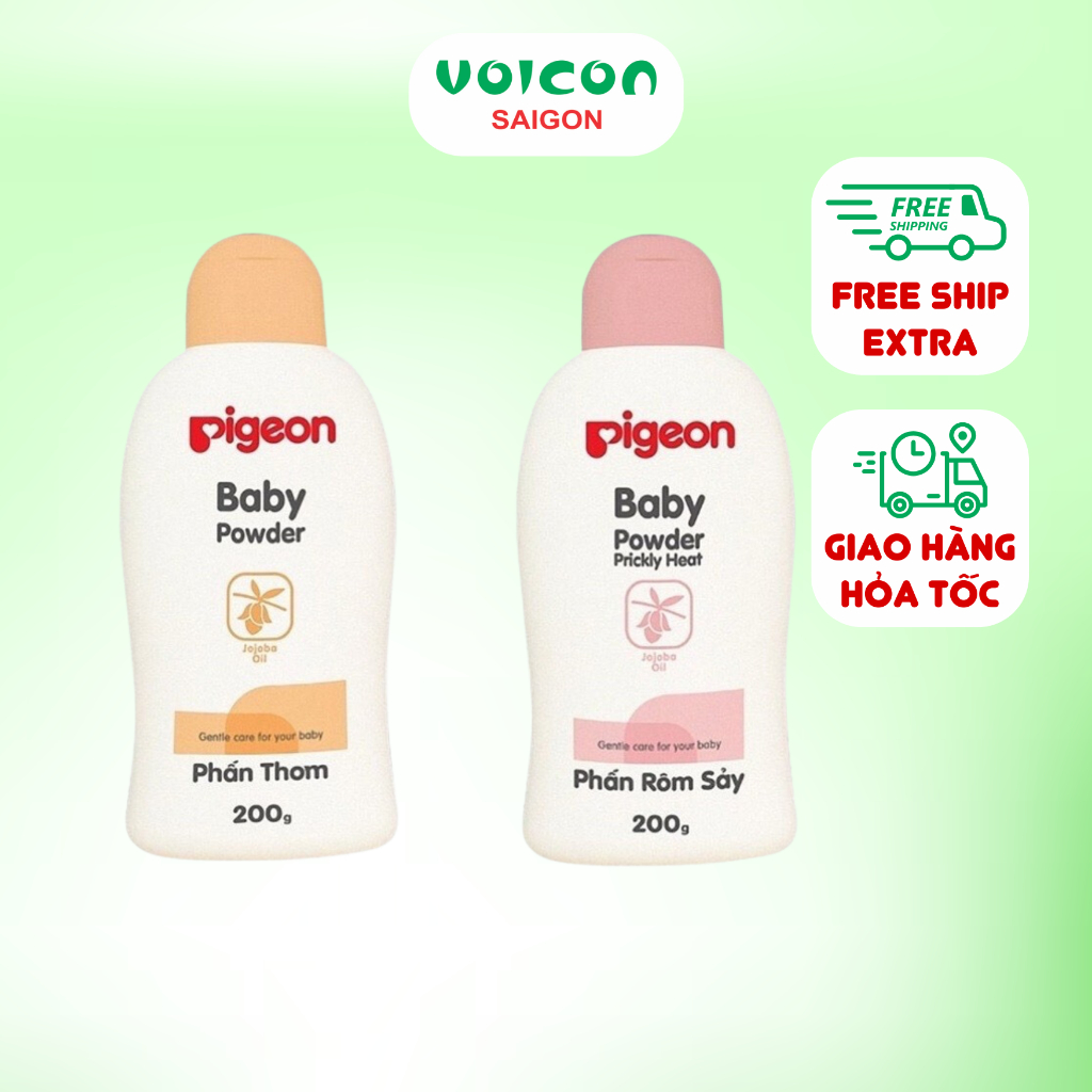 Phấn rôm sảy Pigeon Baby Powder bảo vệ làn da bé khỏi ngứa và mẩn đỏ chai(100gr /200gr)