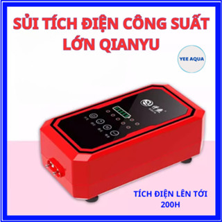Máy Sủi Oxy QIANYU 2 Vòi Tích Điện Công Suất Lớn, Sủi Tích Điện 8W-10W-12W Lên Tới 200h Dành Cho Bể Cá Cảnh