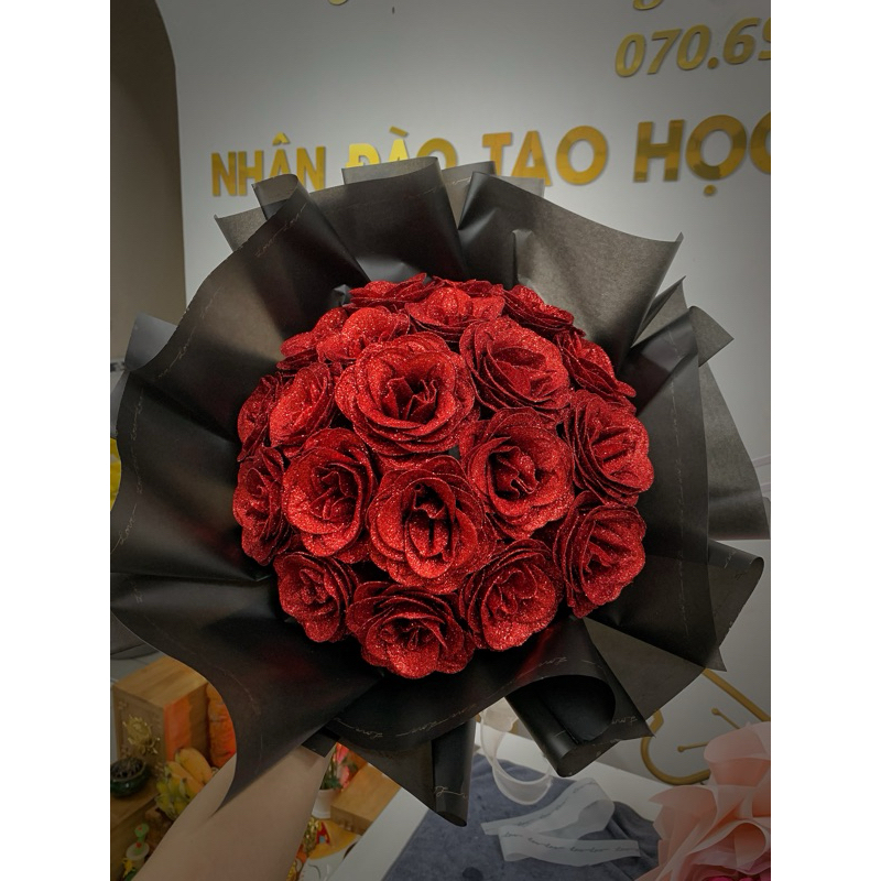 Hoa hồnng nhũ kim tuyến ,hoa tặng bạn gái,trai