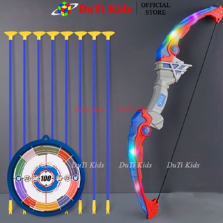 Đồ chơi bắn cung cho bé có 1 bia hồng tâm, 8 mũi tên bằng silicon hút dính an toàn
