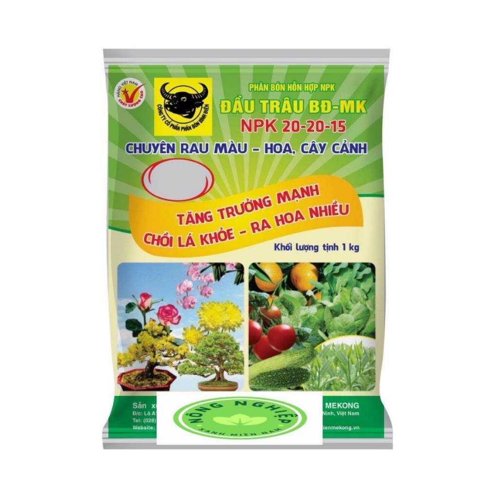 Phân Bón NPK Đầu trâu 20-20-15 - Chuyên Cho Hoa Màu & Cây Kiểng