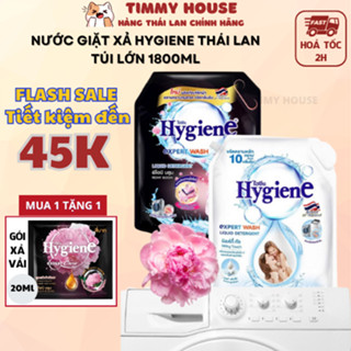 Nước Giặt Hygiene Thái Lan Giặt Xả Quần Áo Giữ Mùi Lưu Hương Cả Ngày Dùng Cho Giặt Tay Và Máy 1800ml