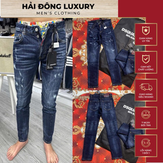 Quần Jean Xanh DSQ Rách Xước Nhẹ,Hàng Chuẩn Loại 1 Tag Mác Đầy Đủ,Chất Liệu Jean Co Giãn Nhẹ Lên Fom Chuẩn