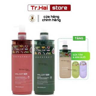 cặp dầu gội bưởi VALERT GRAPEFRUIT 850ml (Chính Hãng) ngăn tóc gãy rụng kích thích mọc tóc