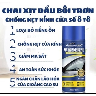 Chai Xịt Dầu Bôi Trơn Cửa Kính Ô Tô ,Chống Kẹt Kính Bảo Dưỡng Gioăng Cao Su Cửa Nóc Xe Hơi 450ml