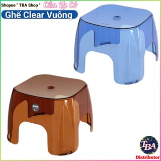  TBA SHOP  Ghế Nhựa Duy Tân Trong Suốt CLEAR Vuông