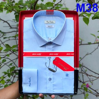 Áo Sơ Mi Nam Pierre Cardin, Sơ Mi Xanh Lam Dài Tay, Sơ Mi Nam Mẫu Hàn Quốc