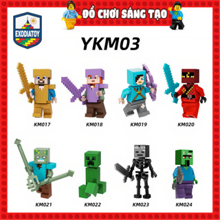 Xếp hình Minifigure nhân vật trò chơi My World Minecraft - Đồ Chơi Lắp Ghép Sáng Tạo - YKM03