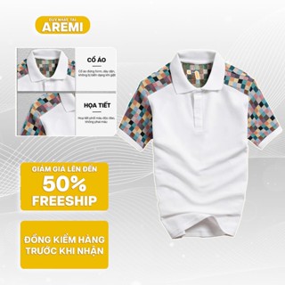  Áo polo nam có cổ AREMI tay ngắn vải cotton cá sấu thiết kế trẻ trung thanh lịch sang trọng APL0050 