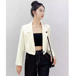 Áo BLAZER vest nữ khoác HUNALY đệm vai bigsize thoải mái thanh lịch 2 lớp dệt kim tặng kèm dây buộc tóc ngẫu nhiên N291
