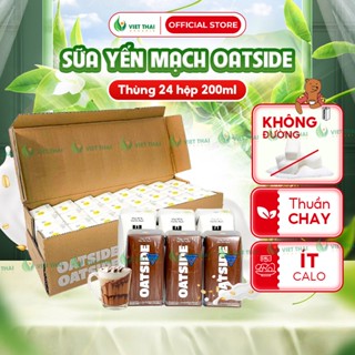 [THÙNG 24 HỘP 180ML] Sữa Yến Mạch Oatside Không Đường Ít Calo Thơm Béo Pha Chế Barista