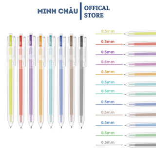Hộp 12 cây bút gel nước Deli EG118 ngòi 0.5mm xinh xắn nhanh khô viết đều trơn tru nhiều mực