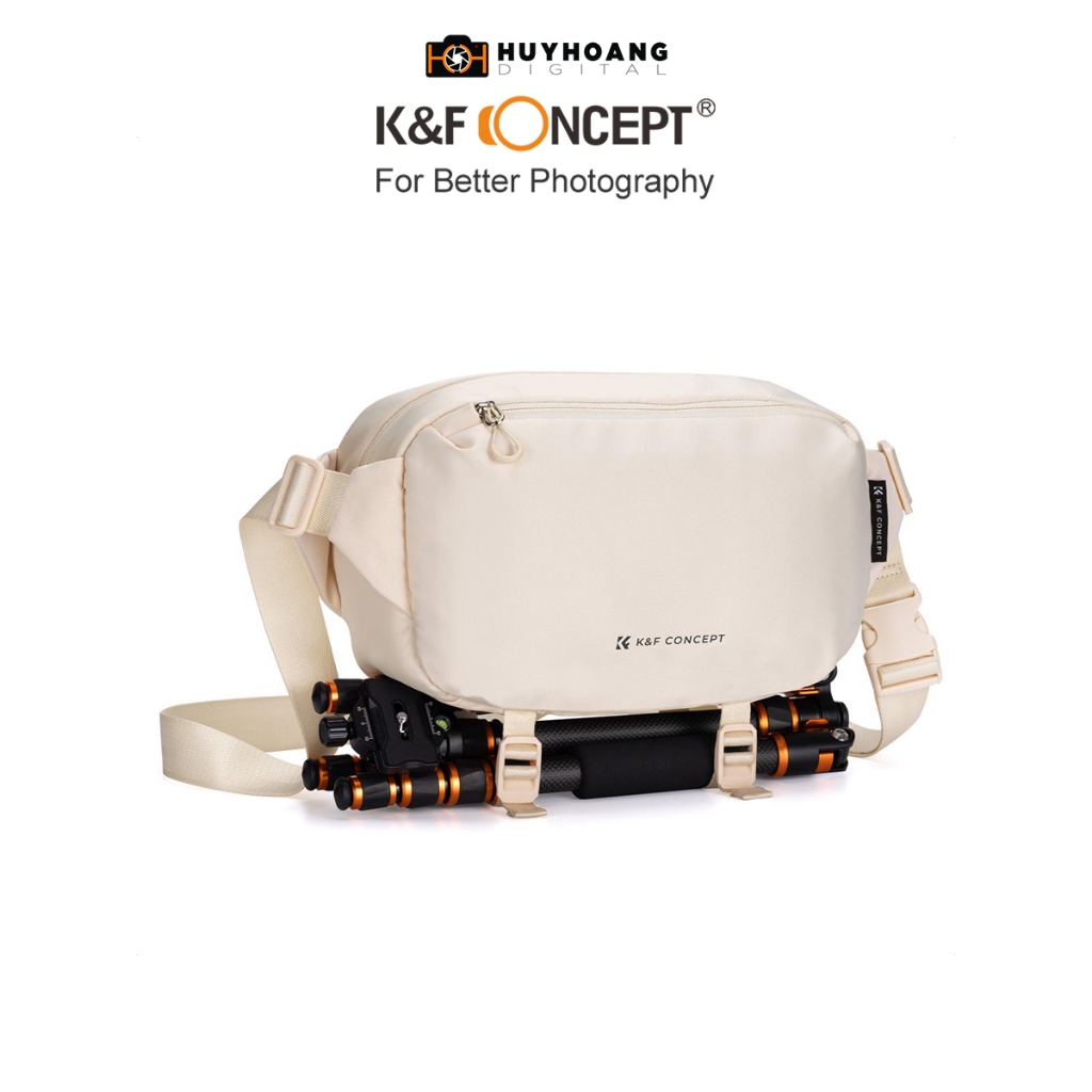 Túi đeo chéo máy ảnh K&F Concept 10l - KF13.157 - Hàng chính hãng - Beige KF13.157V5