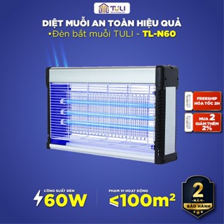 Đèn bắt muỗi thông minh TULI TL-N60, 60W, Thu hút diệt côn trùng cho xí nghiệp, An toàn, BH 24 Tháng