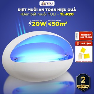Đèn bắt muỗi TULI TLR8/16/20 - 8W/ 16W/ 20W, Thu hút diệt côn trùng, bồ hóng, ruồi nhặng BH 24 tháng