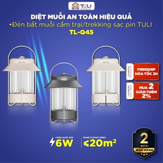 Đèn bắt muỗi TULI TL-Q45, Tích điện, Bẫy diệt côn trùng cắm trại, kiêm đèn ngủ hiệu quả, BH 24 Tháng