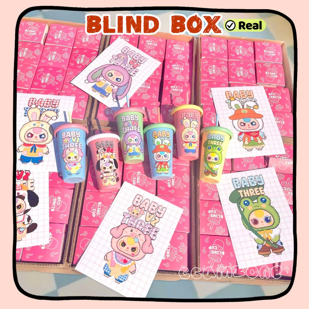 Ly mù Baby Three hàng VN sx (Ly nhựa) Hộp Mù Ngẫu Nhiên 1471 ccamzone