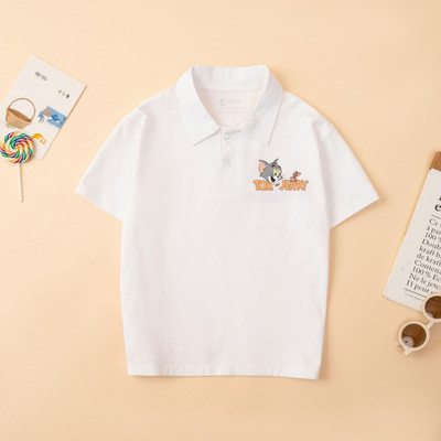 Áo Polo cho bé trai in hình Tom & Jerry nhiều màu chất cotton 4 chiều  - Áo thun có cổ cho bé Loza Kids PL3049