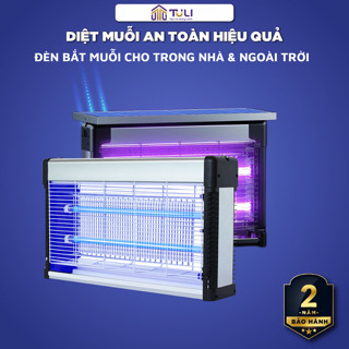 COMBO Đèn bắt muỗi TULI Ngoài Trời K80 8W và Trong Nhà, Xí nghiệp TULI TL-N20 20W, Bảo Hành 2 năm