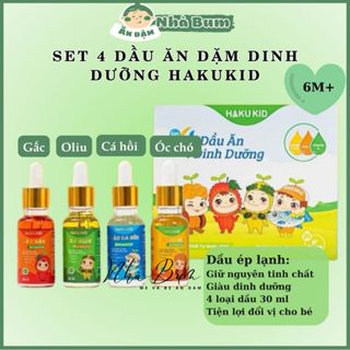 Dầu Olive/ Dầu cá hồi Dầu ăn dặm HakuKid chai 20ml- Set Dầu Hakukid