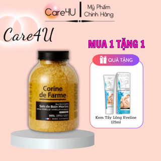 [Tặng kem tẩy lông Eveline] Muối tắm dưỡng mềm mịn da tẩy tế bào chết Corine de Farme 1.3Kg (hương Vani)