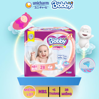 Miếng Lót Sơ Sinh Bobby Newborn 1 (Nb1-28, Nb1-64, Nb1-108) Tả Dán Sơ Sinh Siêu Thấm_MOMYKIDS