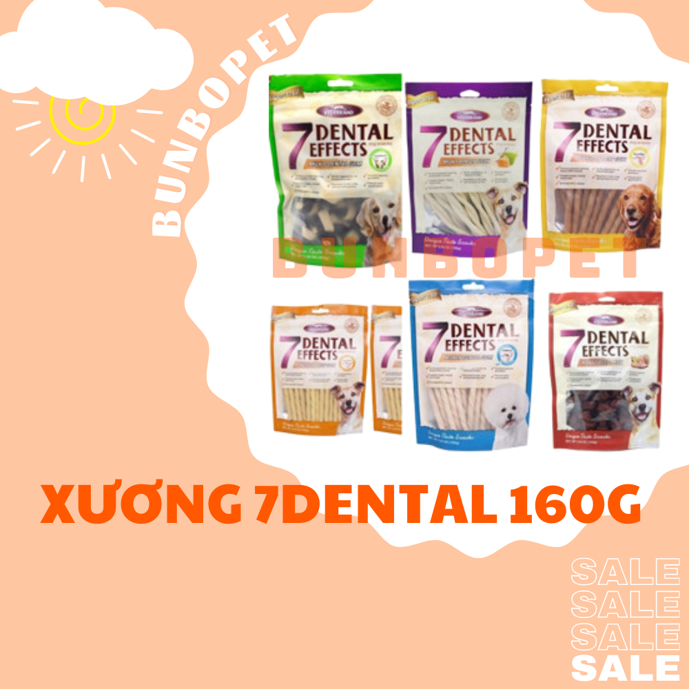 Xương Gặm Cho Chó 7 Dental Effects 160g Sạch Răng, Dinh Dưỡng