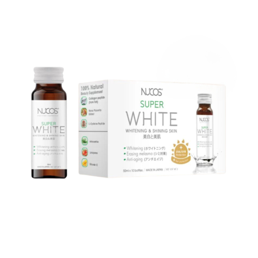 Nucos Super White - Nước uống Collagen giúp trắng da, chống lão hóa, da sáng căng mịn