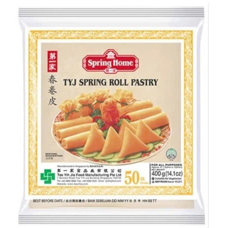 MÀU  VÀNG [400g (size 15cm)] Bánh tráng bột mì [Singapore] SPRING HOME TYJ Spring Roll Pastry (halal
