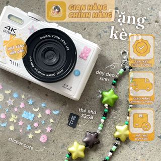 [Tặng kèm thẻ nhớ + dây đeo tay ] Máy Quay Chụp Ảnh Digital M10 UltraHD Chất Lượng Hình Ảnh 64MP