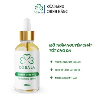 Combo Wax Lông Và Mỡ Trăn Triệt Lông Cỏ Ba Lá 10ML ( Tặng 50 Tờ Giấy Và Que Wax ).
