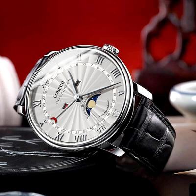 Đồng hồ nam chính hãng Lobinni LB3603G-D3 hàng mới,Kính sapphire ,Chống nước 30m ,Bảo hành 24 tháng,Máy pin ,dây da xịn