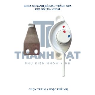 [Kèm móc inox] Khóa sò vặn XÁM XINGFA cửa sổ lùa nhôm (Khóa sò xanh đỏ XÁM XINGFA)