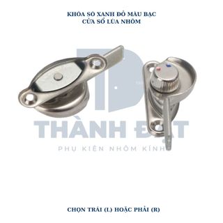 [Kèm móc inox] Khóa sò vặn XÁM XINGFA cửa sổ lùa nhôm (Khóa sò xanh đỏ XÁM XINGFA)