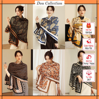 Khăn Choàng Cổ Unisex, Khăn Quàng Cổ Lụa Cao Cấp Hoạ Tiết Sang Trọng Nhiều Mẫu Thời Trang Xuân Hè - 90x180cm- Mã KS02