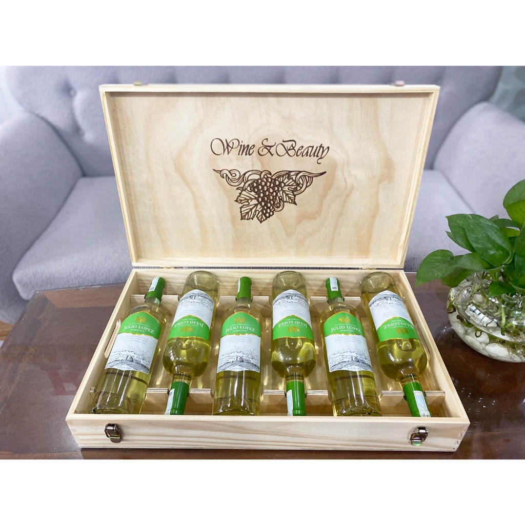 Quà tặng cao cấp 6 chai vang Chile Julio Lopez Sauvignnon Blanc - dòng vang trắng