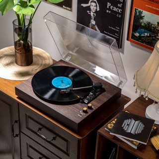 Middix Máy hát đĩa than Bàn xoay tích hợp loa Bluetooth cổ điển, máy quà tặng cao cấp cho ngày lễ