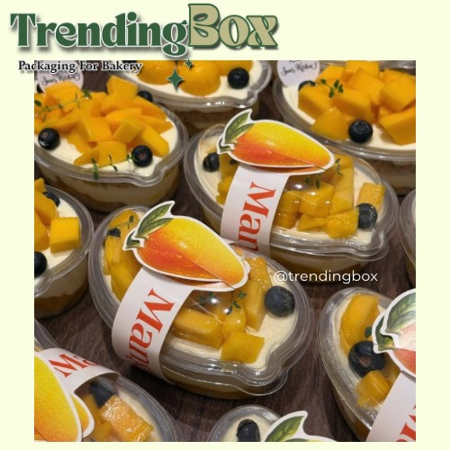 100 Hộp Trái Xoài XY588 Kèm Tem, Hộp Mousse Xoài, Đựng Xôi Xoài Thái Lan