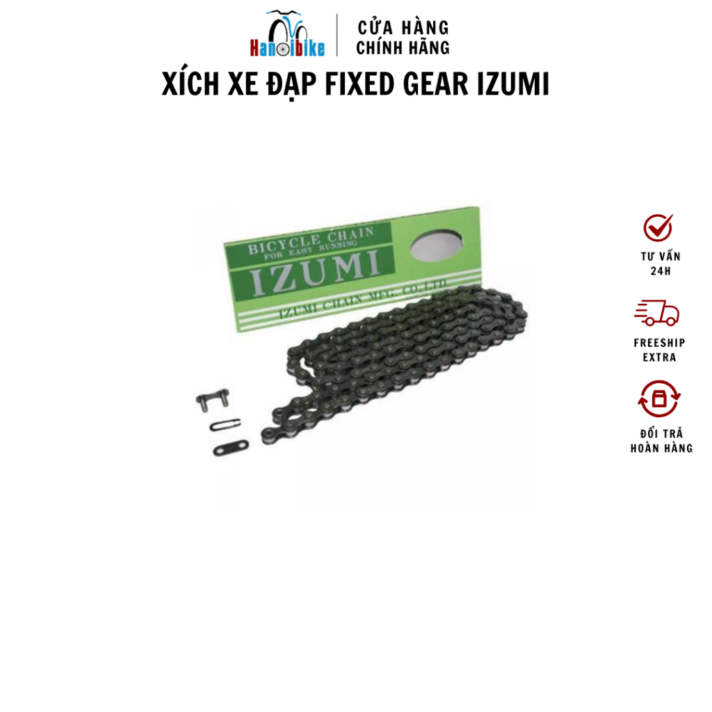 Xích xe đạp Fixed gear IZUMI 100 mắt Nhật hộp xanh