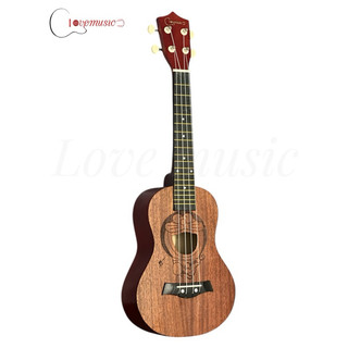 Đàn Ukulele Concert Gỗ 23inch Love Music Cao Cấp Chất Lượng ( tặng kèm đầy đủ phụ kiện)