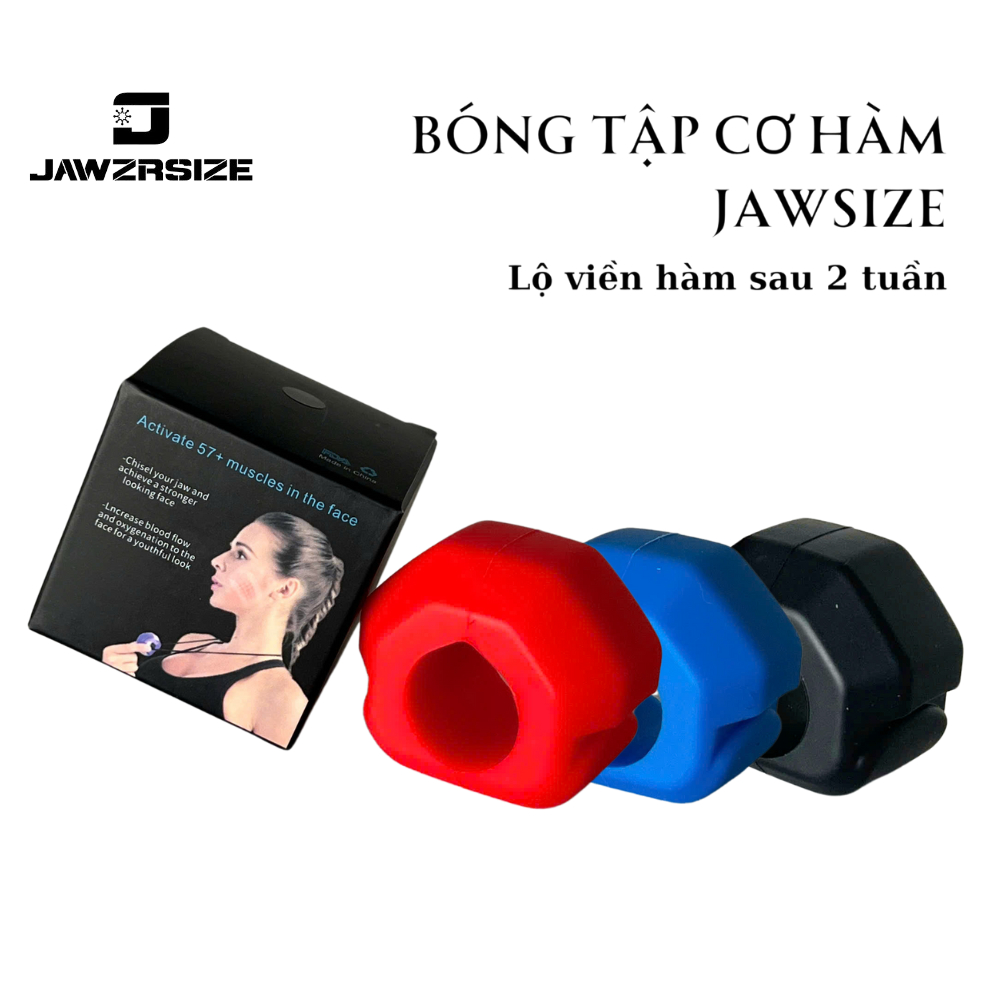 Bóng Tập Cơ Hàm Jawzrsize - Xanh, Đỏ, Đen - Combo 3 bóng lộ trình Jaw Trainer chuẩn cho Nam