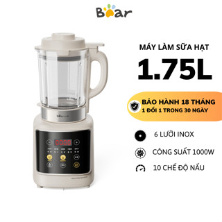 Máy làm sữa hạt mini đa Năng 1.75L Bear PBJ-D10T1,1000W,Nấu chín an toàn - nhanh, BH 18 Tháng
