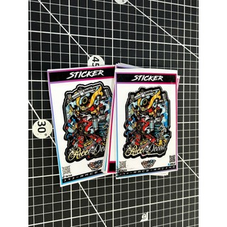 Tem Dán Rice Sticker Sói Samurai 6.3x8.5